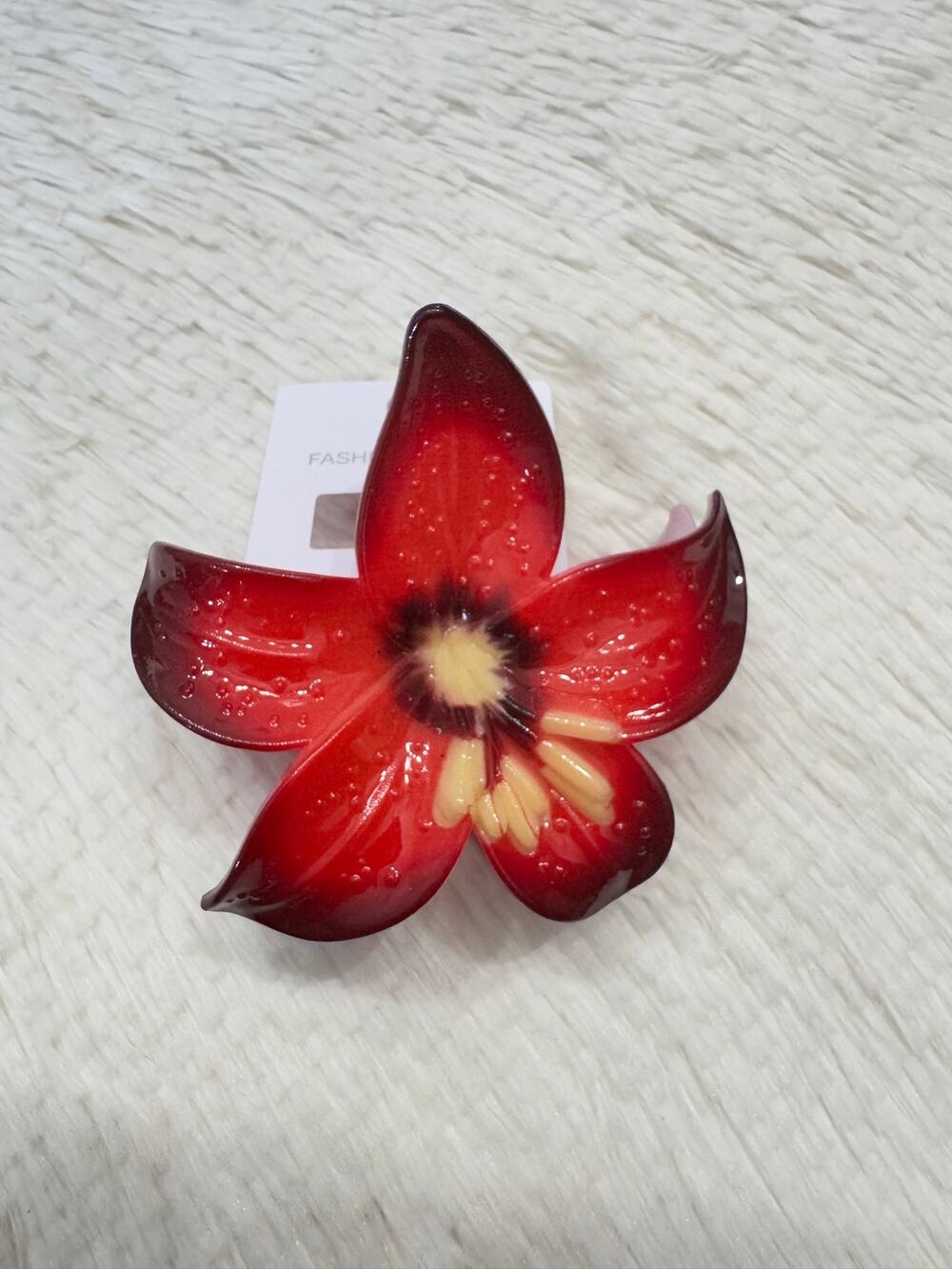 Tropical Hawaiian flower large hair claw clip colorful